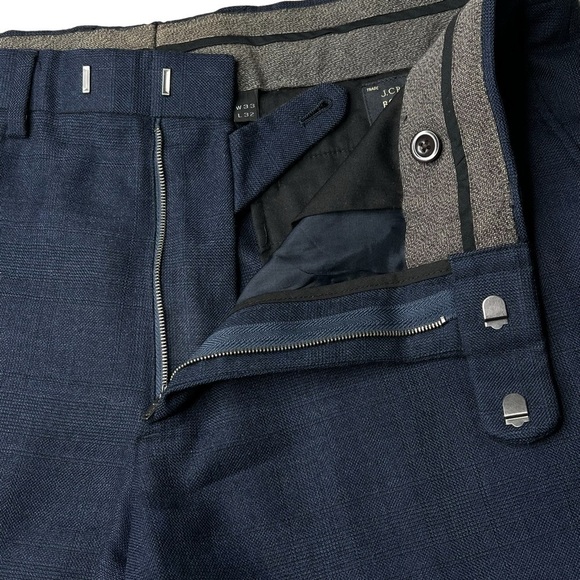 J. CREW BOWERY Classic Fit Navy Blue Wool Men's Dress Pants Trousers 33 … - Picture 5 of 16